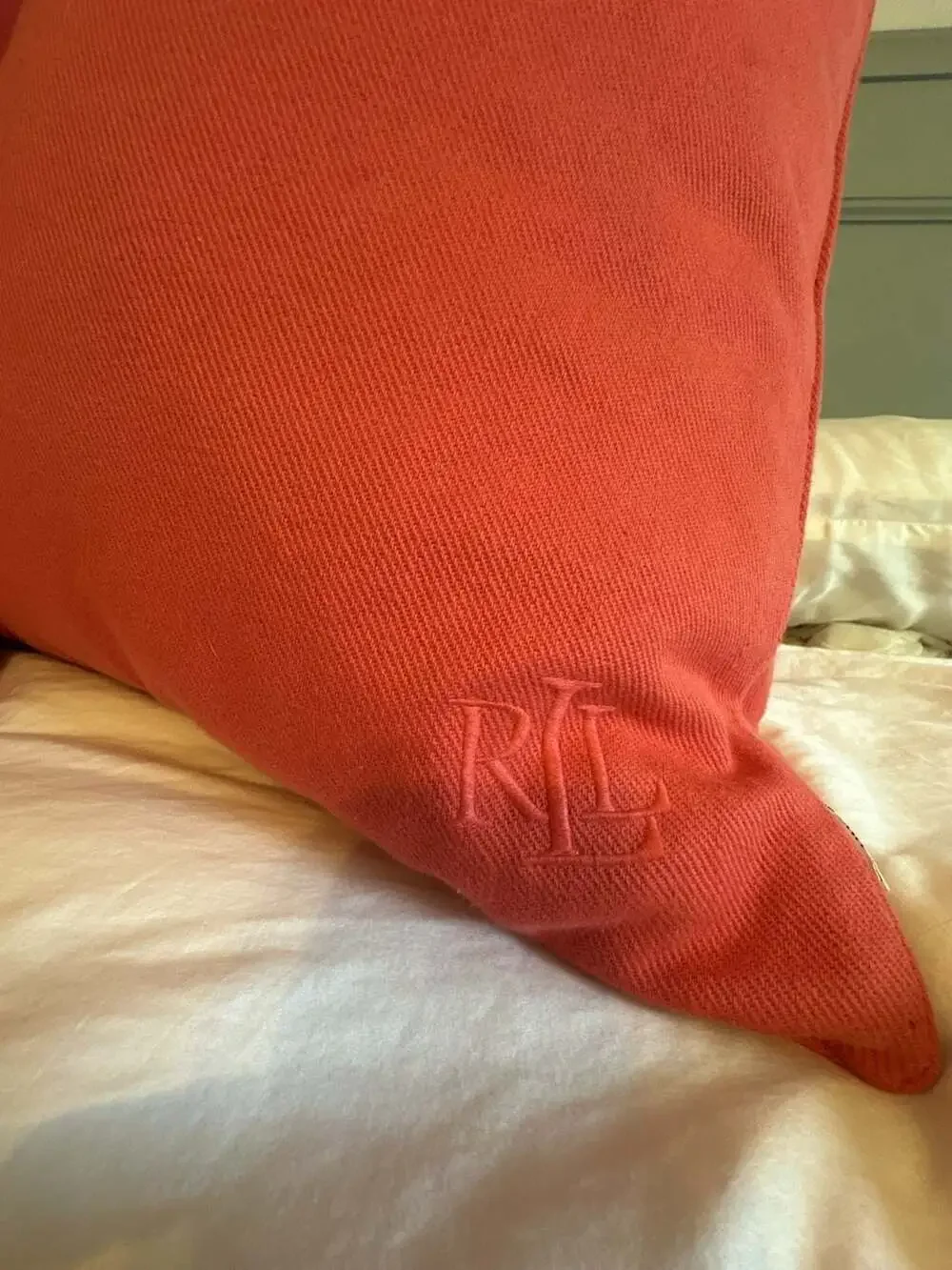 Lauren Ralph Lauren Solid Cotton Canvas Decorative Throw Pillow with RL Logo
